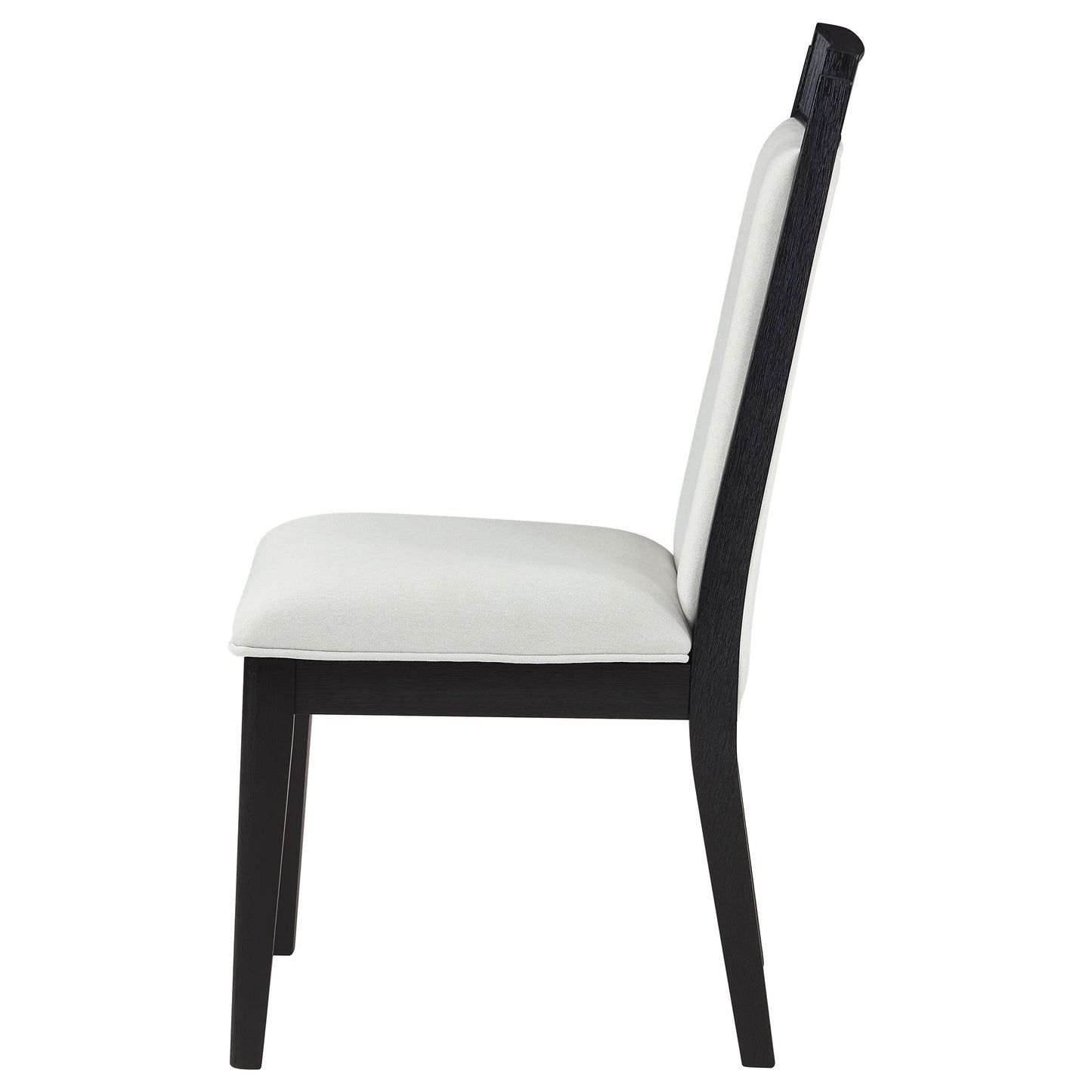 Brookmead Upholstered Dining Side Chair Ivory and Black (Set of 2)