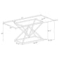 Beaufort Rectangular 71-inch Glass Top Dining Table Chrome