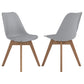 Caballo Polypropylene Dining Side Chair Grey (Set of 2)