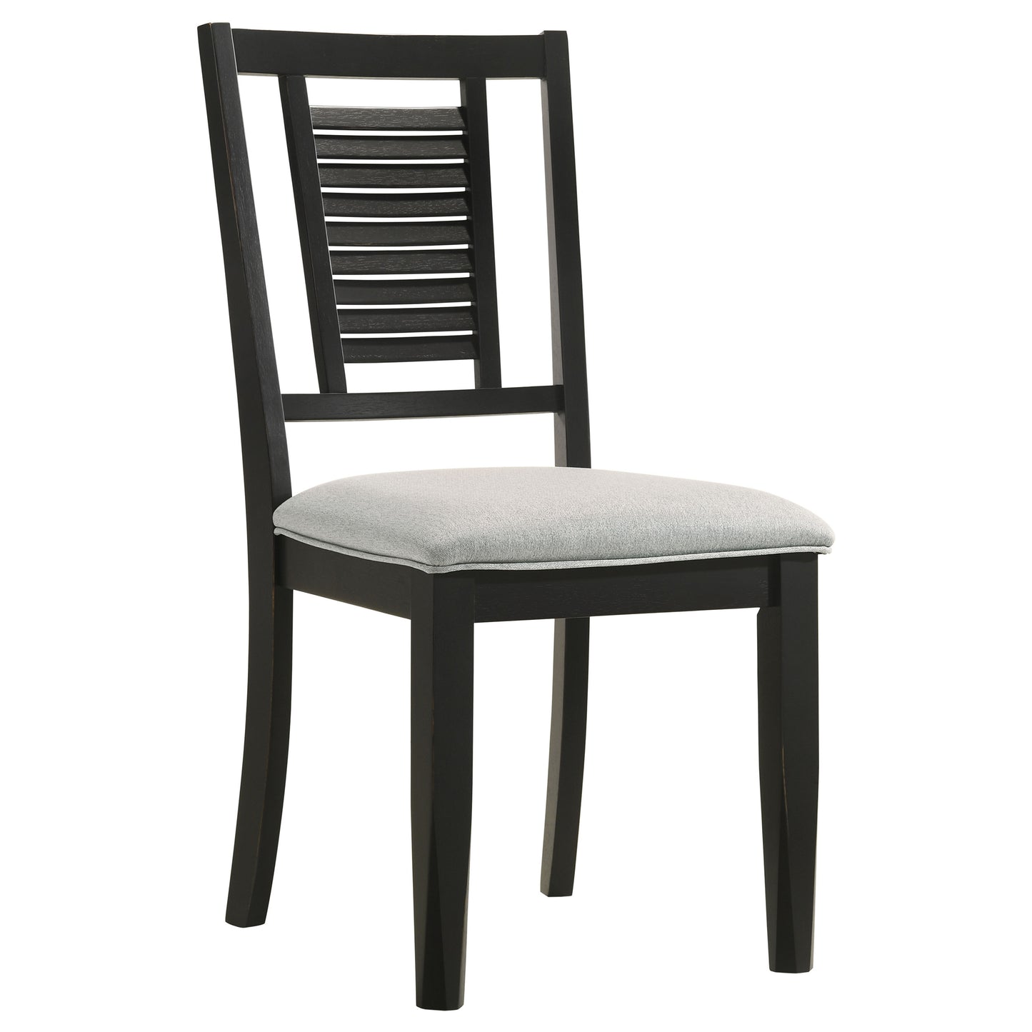 Appleton Ladder Back Dining Side Chair Black Washed and Light Grey (Set of 2)