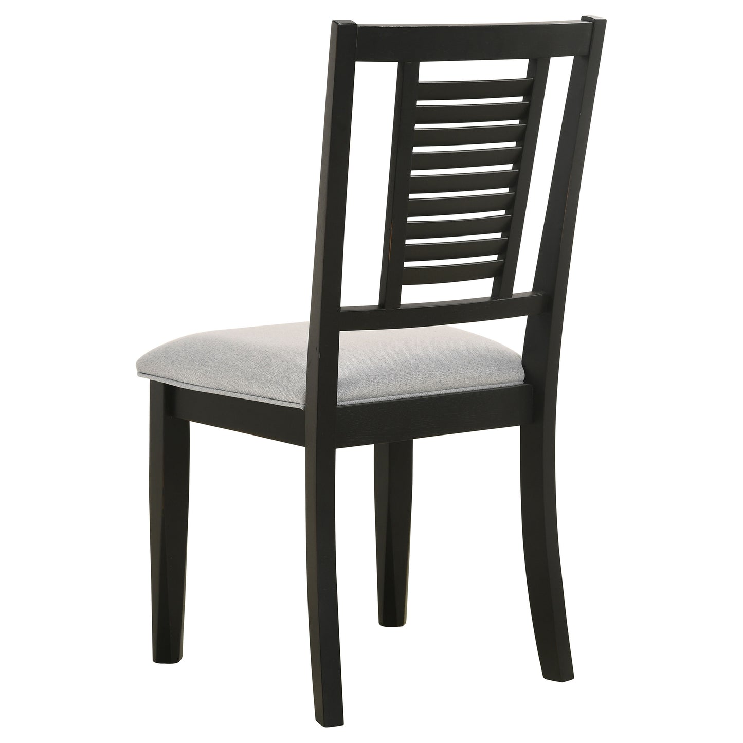 Appleton Ladder Back Dining Side Chair Black Washed and Light Grey (Set of 2)