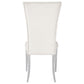 Kerwin Tufted Upholstered Side Chair (Set of 2) White and Chrome