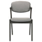 Stevie Upholstered Demi Arm Dining Side Chairs Brown Grey and Black (Set of 2)