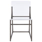 Adino Acrylic Dining Side Chair Black Nickel (Set of 2)