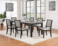 Elodie Rectangular Dining Table with Extension Grey and Black