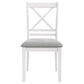 Hollis Cross Back Wood Dining Side Chair White (Set of 2)