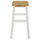 Edgeworth Wood Backless Counter Stool White (Set of 2)