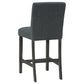 Alba Boucle Upholstered Counter Height Dining Chair Black and Charcoal Grey (Set of 2)