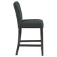 Alba Boucle Upholstered Counter Height Dining Chair Black and Charcoal Grey (Set of 2)