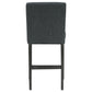 Alba Boucle Upholstered Counter Height Dining Chair Black and Charcoal Grey (Set of 2)