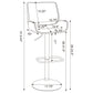 Folsom Upholstered Adjustable Bar Stool Ecru and Chrome