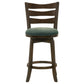 Murphy Wood Counter Height Swivel Bar Chair Hunter Green