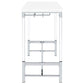 Norcrest 47-inch Acrylic Leg Bar Table White High Gloss