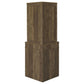 Alviso 1-drawer Corner Home Bar Wine Cabinet Rustic Oak