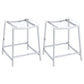 Jovani Acrylic Backless Counter Stool Chrome (Set of 2)