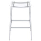 Jovani Acrylic Backless Bar Stool Chrome (Set of 2)