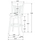 Lambert Wood Counter Height Swivel Bar Chair Dark Cherry
