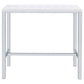 Natividad 5-piece Pub Height Bar Table Set White High Gloss