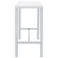 Natividad 5-piece Pub Height Bar Table Set White High Gloss