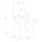 Alan Fabric Upholstered Dining Side Chair Grey (Set of 2)