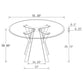 Alaia Round 51-inch Clear Glass Top Dining Table Chrome