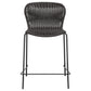 Mckinley Faux Rattan Metal Counter Chair Brown (Set of 2)