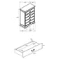 Louis Philippe 5-drawer Bedroom Chest Cappuccino