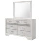Miranda 7-drawer Dresser with Mirror White and Rhinestone