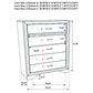 Miranda 5-drawer Bedroom Chest White