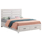 Brantford Wood Eastern King Storage Panel Bed Coastal White