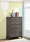 Watson 5-drawer Bedroom Chest Grey Oak