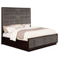 Durango Wood Eastern King Panel Bed Smoked Peppercorn