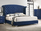 Melody Upholstered California King Wingback Bed Pacific Blue