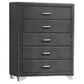 Melody 5-piece California King Bedroom Set Grey