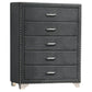 Melody 5-drawer Bedroom Chest Grey