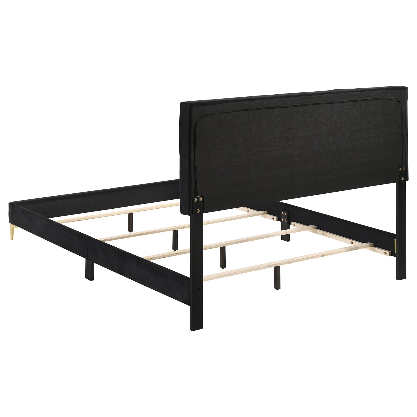 Kendall Upholstered Queen Panel Bed Black