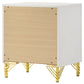 Lucia 2-drawer Nightstand Bedside Table White