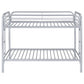 Morgan Metal Twin Over Twin Bunk Bed Silver
