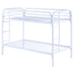 Morgan Metal Twin Over Twin Bunk Bed White