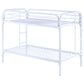 Morgan Metal Twin Over Twin Bunk Bed White