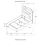 Devon 57-inch Upholstered Full Panel Bed Beige