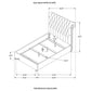 Devon 57-inch Upholstered Queen Panel Bed Beige