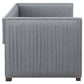 Brodie Upholstered Twin Daybed with Trundle Grey