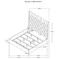 Camille Upholstered Eastern King Panel Bed Grey