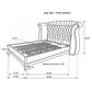 Barzini Upholstered California King Wingback Bed Black