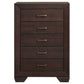 Dorian 5-piece Full Bedroom Set Dark Cocoa