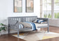 Bethany Wood Twin Daybed with Drop-down Tables Grey