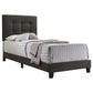 Mapes Upholstered Twin Panel Bed Charcoal