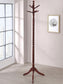 Riona 6 Hook Freestanding Wood Coat Rack Hat Hanger Merlot