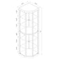 Appledale 6-shelf Corner Curio Display Cabinet Medium Brown